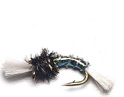 Stillwater Black Pearl Buzzer Micro Nymph Size 18 - 1 Dozen
